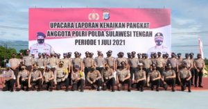 534 Personil Polda Sulteng Naik pangkat Tepat Hari Bhayangkara