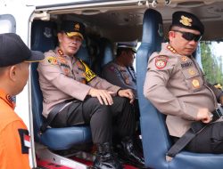Kapolda Sulawesi Tengah Pantau Arus Balik dengan Helikopter