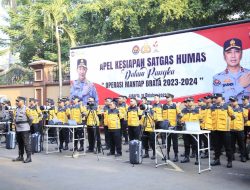 Humas Polri Gelar Pasukan Kesiapan Satgas Humas dalam Pengamanan Pemilu 2024