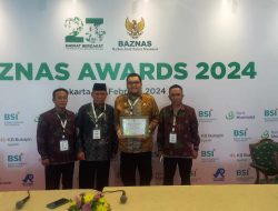 Terima Anugerah Baznas Award 2024, Pj Bupati Parimo Bertekad Optimalkan Pengelolaan Zakat