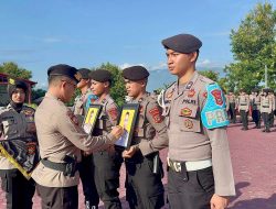 Dirsamapta Polda Sulteng Pimpin Upacara PTDH Dua Personel Ditsamapta