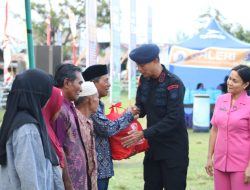 Pertama Kali Hipnoterapi Massal dan Bansos Brimob Polda Sulteng 
