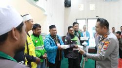 Salat Gaib Jadi Momen Pererat Silaturahmi Polres dan Komunitas Ojol di Parimo