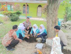 MTsN 2 Parigi Bersama Polres Parigi Moutong Gelorakan Semangat Ketahanan Pangan