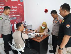Sambut HUT ke-74 Humas Polri, Polres Parimo Gelar Donor Darah di RS Anuntaloko