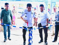 Bupati Parimo Resmikan Rest Area Baru, Salurkan Ratusan Ton Bantuan Pangan