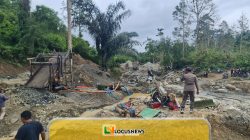Ricuh Penertiban PETI Parimo, Penambang Lempari Petugas Saat Alat Berat Disergap